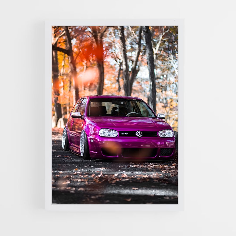 Poster R32 dans les Bois – affiche Volkswagen (vue 3)